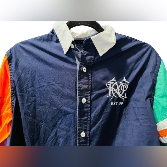 Rocawear Y2K Long Sleeve Button Down Streetwear Embroidered Shirt Size Large - Picture 2 of 7